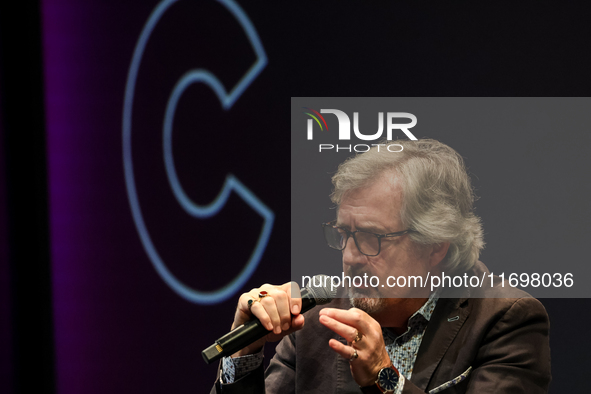 Sebastian Barry participates in a panel discussion during the 16. Joseph Conrad International Literature Festival in Krakow, Poland on Octob...