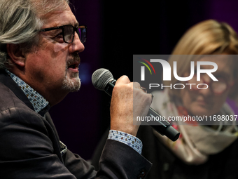 Sebastian Barry participates in a panel discussion during the 16. Joseph Conrad International Literature Festival in Krakow, Poland on Octob...