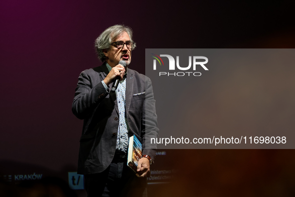 Sebastian Barry participates in a panel discussion during the 16. Joseph Conrad International Literature Festival in Krakow, Poland on Octob...