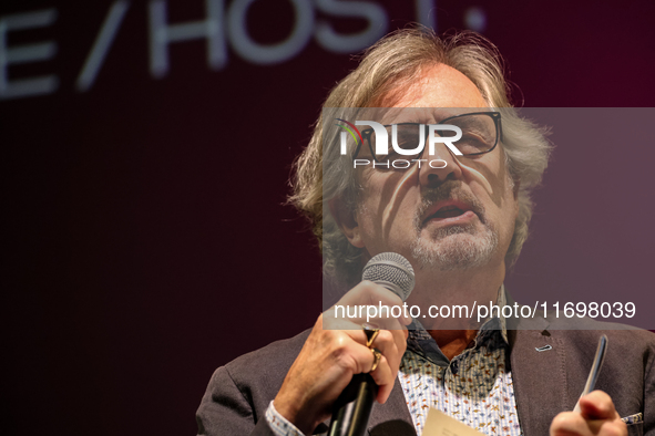 Sebastian Barry participates in a panel discussion during the 16. Joseph Conrad International Literature Festival in Krakow, Poland on Octob...