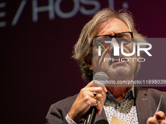 Sebastian Barry participates in a panel discussion during the 16. Joseph Conrad International Literature Festival in Krakow, Poland on Octob...