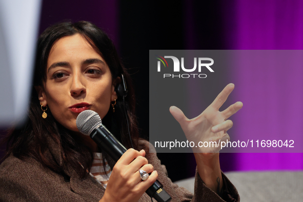 Claudia Durastanti participates in a panel discussion during the 16. Joseph Conrad International Literature Festival in Krakow, Poland on Oc...