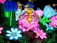 The 4th edition of the Wild Lights Festival at the Peaugres Safari in Ardeche, France, features more than 2,000 light sculptures during the...