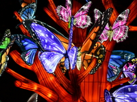 The 4th edition of the Wild Lights Festival at the Peaugres Safari in Ardeche, France, features more than 2,000 light sculptures during the...