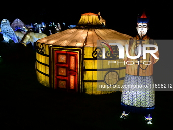 The 4th edition of the Wild Lights Festival at the Peaugres Safari in Ardeche, France, features more than 2,000 light sculptures during the...