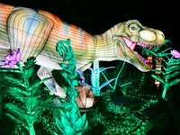 The 4th edition of the Wild Lights Festival at the Peaugres Safari in Ardeche, France, features more than 2,000 light sculptures during the...