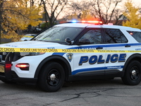 Madison police conduct a death investigation near Hy-Vee on Whitney Way in Madison, Wisconsin, United States, on October 22, 2024. The Madis...