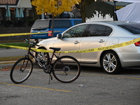 Madison police conduct a death investigation near Hy-Vee on Whitney Way in Madison, Wisconsin, United States, on October 22, 2024. The Madis...