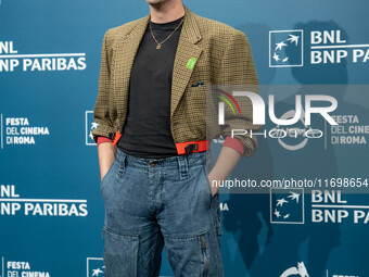 Paolo Madonna attends the ''Mani Nude'' photocall during the 19th Rome Film Festival at Auditorium Parco Della Musica in Rome, Italy, on Oct...