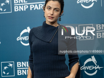 Fotini Peluso attends the ''Mani Nude'' photocall during the 19th Rome Film Festival at Auditorium Parco Della Musica in Rome, Italy, on Oct...