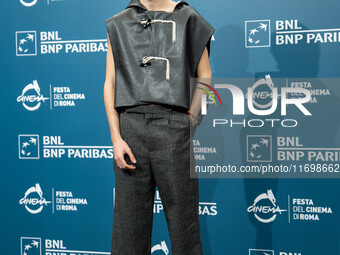 Francesco Gheghi attends the ''Mani Nude'' photocall during the 19th Rome Film Festival at Auditorium Parco Della Musica in Rome, Italy, on...