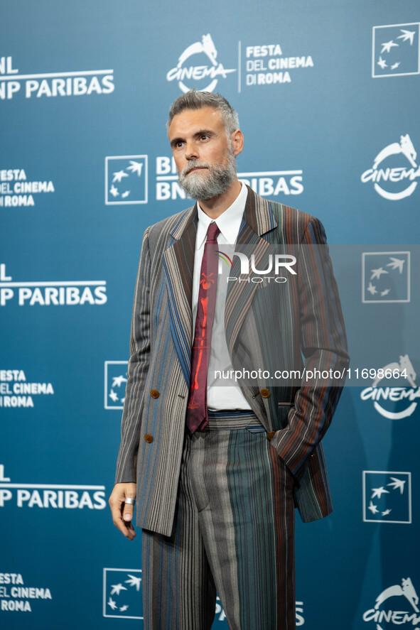 Mauro Mancini attends the ''Mani Nude'' photocall during the 19th Rome Film Festival at Auditorium Parco Della Musica in Rome, Italy, on Oct...