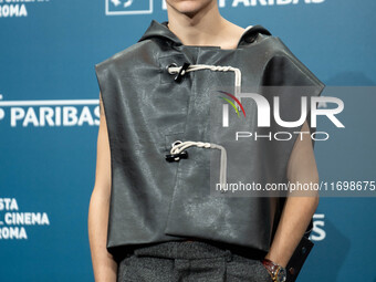 Francesco Gheghi attends the ''Mani Nude'' photocall during the 19th Rome Film Festival at Auditorium Parco Della Musica in Rome, Italy, on...