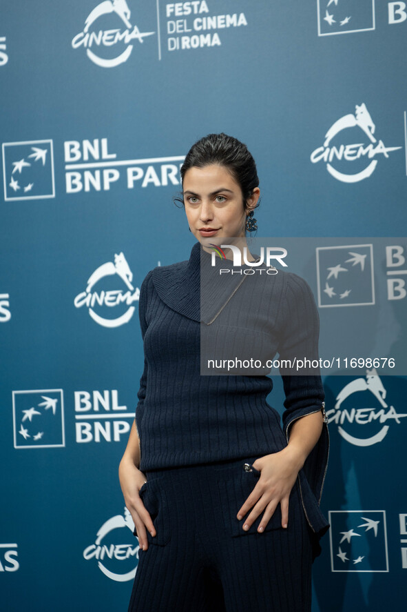 Fotini Peluso attends the ''Mani Nude'' photocall during the 19th Rome Film Festival at Auditorium Parco Della Musica in Rome, Italy, on Oct...