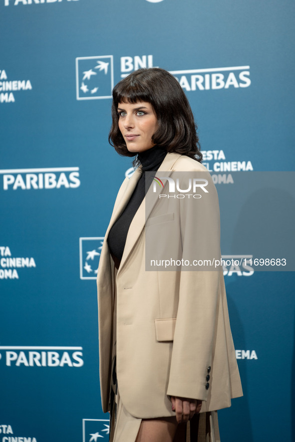 Giordana Faggiano attends the ''Mani Nude'' photocall during the 19th Rome Film Festival at Auditorium Parco Della Musica in Rome, Italy, on...