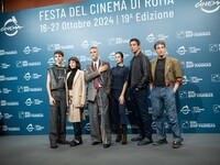 Francesco Gheghi, Giordana Faggiano, Mauro Mancini, Fotini Peluso, Alessandro Gassman, and Paolo Madonna attend the ''Mani Nude'' photocall...