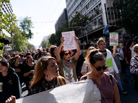 Teachers and educators hold a protest rally during a 24-hour strike called by the Teachers' Federation of Greece (DOE) and the Federation of...