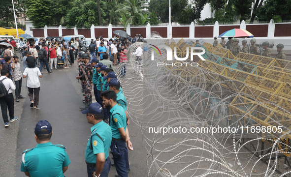 The interim government increases security around the Bangabhaban due to protests demanding the resignation of President Mohammed Shahabuddin...