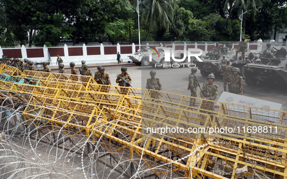 The interim government increases security around the Bangabhaban due to protests demanding the resignation of President Mohammed Shahabuddin...