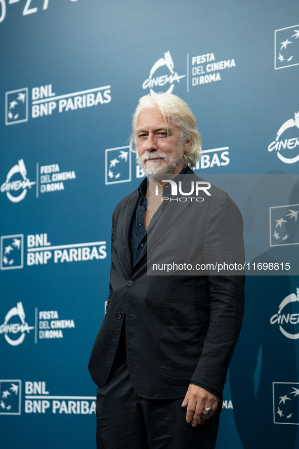 Tommaso Ragno attends the ''L'Isola Degli Idealisti'' photocall during the 19th Rome Film Festival at Auditorium Parco Della Musica in Rome,...