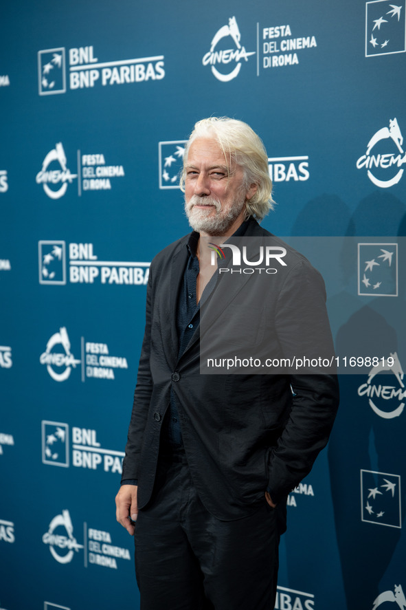 Tommaso Ragno attends the ''L'Isola Degli Idealisti'' photocall during the 19th Rome Film Festival at Auditorium Parco Della Musica in Rome,...