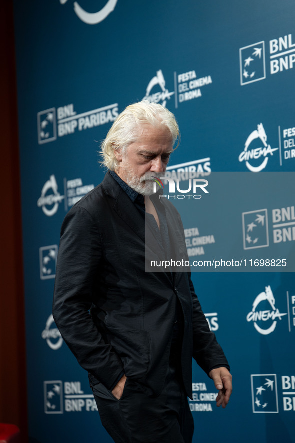 Tommaso Ragno attends the ''L'Isola Degli Idealisti'' photocall during the 19th Rome Film Festival at Auditorium Parco Della Musica in Rome,...