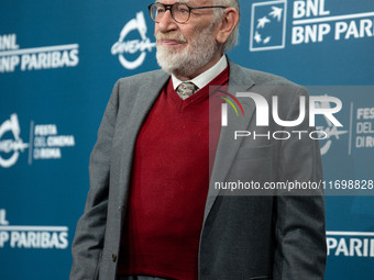 Renato Carpentieri attends the ''L'Isola Degli Idealisti'' photocall during the 19th Rome Film Festival at Auditorium Parco Della Musica in...