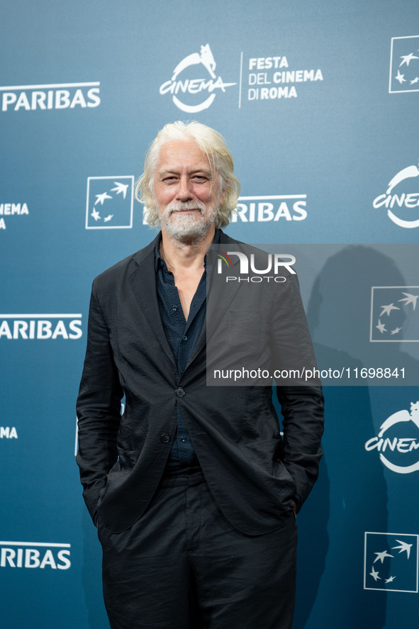 Tommaso Ragno attends the ''L'Isola Degli Idealisti'' photocall during the 19th Rome Film Festival at Auditorium Parco Della Musica in Rome,...