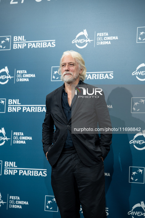 Tommaso Ragno attends the ''L'Isola Degli Idealisti'' photocall during the 19th Rome Film Festival at Auditorium Parco Della Musica in Rome,...