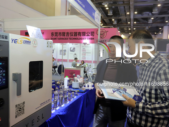 Visitors attend the 14th China International Nanotechnology Industry Expo in Suzhou, China, on October 23, 2024. (