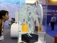 Visitors attend the 14th China International Nanotechnology Industry Expo in Suzhou, China, on October 23, 2024. (