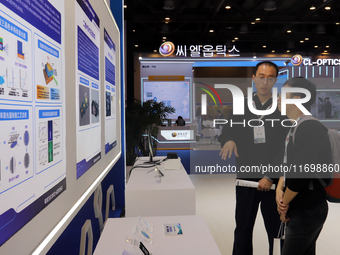 Visitors attend the 14th China International Nanotechnology Industry Expo in Suzhou, China, on October 23, 2024. (