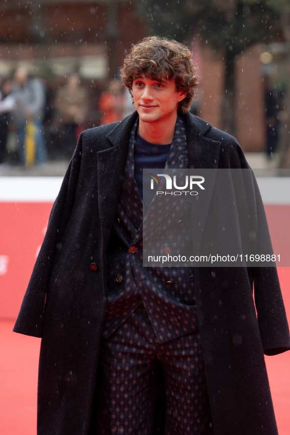 Tommaso Mantovani attends the ''Adorazione'' photocall at Casa Alice in Rome, Italy, on October 23, 2024. 