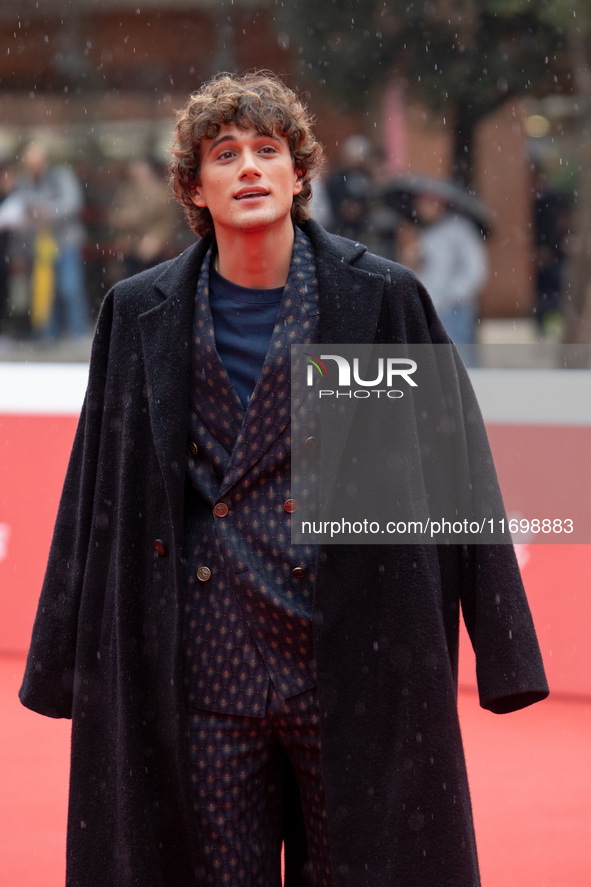 Tommaso Mantovani attends the ''Adorazione'' photocall at Casa Alice in Rome, Italy, on October 23, 2024. 