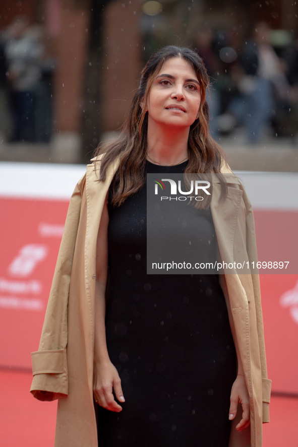 Claudia Potenza attends the ''Adorazione'' photocall at Casa Alice in Rome, Italy, on October 23, 2024. 