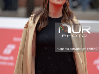 Claudia Potenza attends the ''Adorazione'' photocall at Casa Alice in Rome, Italy, on October 23, 2024. (