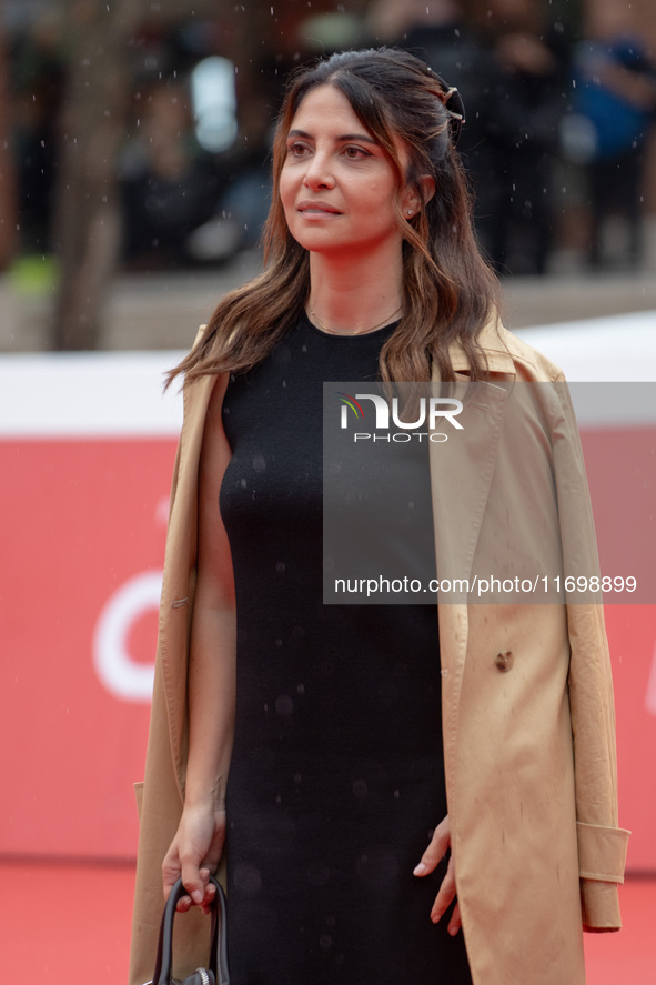 Claudia Potenza attends the ''Adorazione'' photocall at Casa Alice in Rome, Italy, on October 23, 2024. 