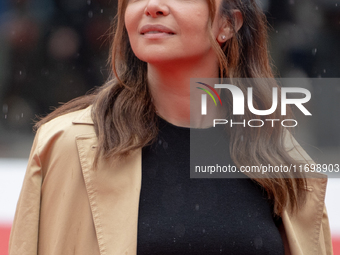 Claudia Potenza attends the ''Adorazione'' photocall at Casa Alice in Rome, Italy, on October 23, 2024. (