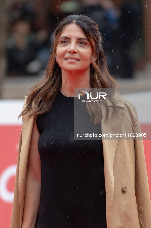 Claudia Potenza attends the ''Adorazione'' photocall at Casa Alice in Rome, Italy, on October 23, 2024. 