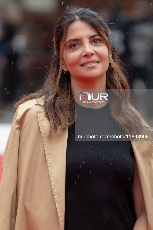 Claudia Potenza attends the ''Adorazione'' photocall at Casa Alice in Rome, Italy, on October 23, 2024. 