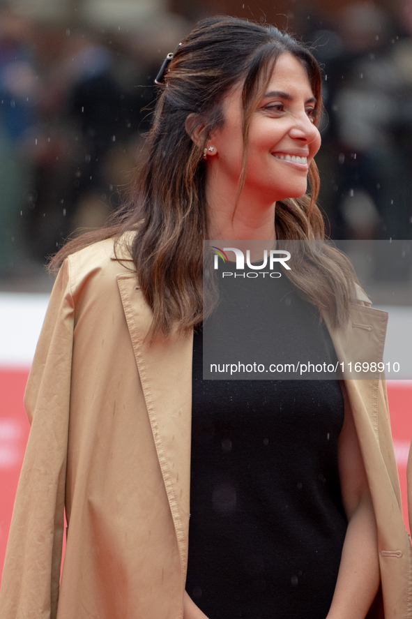 Claudia Potenza attends the ''Adorazione'' photocall at Casa Alice in Rome, Italy, on October 23, 2024. 