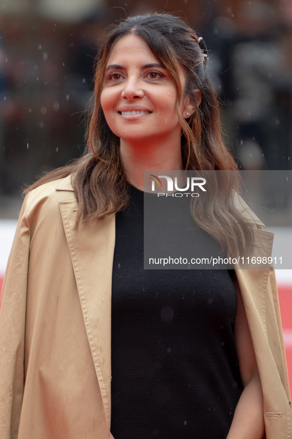 Claudia Potenza attends the ''Adorazione'' photocall at Casa Alice in Rome, Italy, on October 23, 2024. 