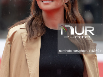 Claudia Potenza attends the ''Adorazione'' photocall at Casa Alice in Rome, Italy, on October 23, 2024. (