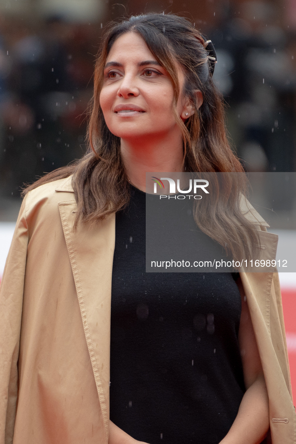 Claudia Potenza attends the ''Adorazione'' photocall at Casa Alice in Rome, Italy, on October 23, 2024. 