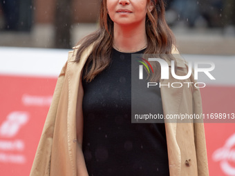 Claudia Potenza attends the ''Adorazione'' photocall at Casa Alice in Rome, Italy, on October 23, 2024. (