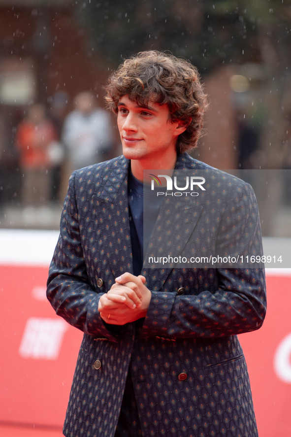 Tommaso Mantovani attends the ''Adorazione'' photocall at Casa Alice in Rome, Italy, on October 23, 2024. 