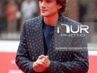 Tommaso Mantovani attends the ''Adorazione'' photocall at Casa Alice in Rome, Italy, on October 23, 2024. (