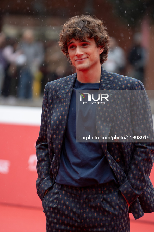 Tommaso Mantovani attends the ''Adorazione'' photocall at Casa Alice in Rome, Italy, on October 23, 2024. 