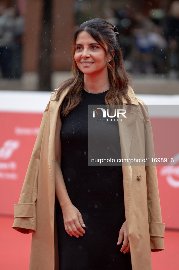 Claudia Potenza attends the ''Adorazione'' photocall at Casa Alice in Rome, Italy, on October 23, 2024. 