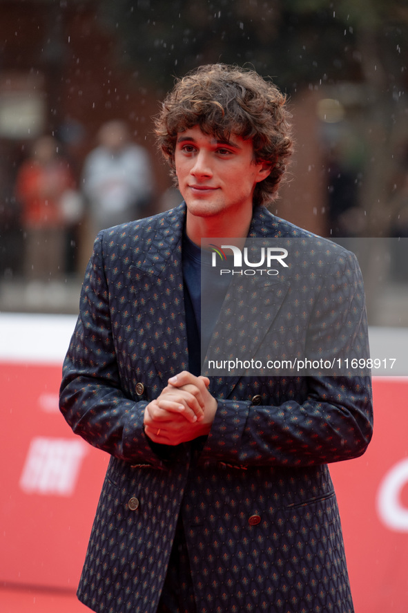 Tommaso Mantovani attends the ''Adorazione'' photocall at Casa Alice in Rome, Italy, on October 23, 2024. 